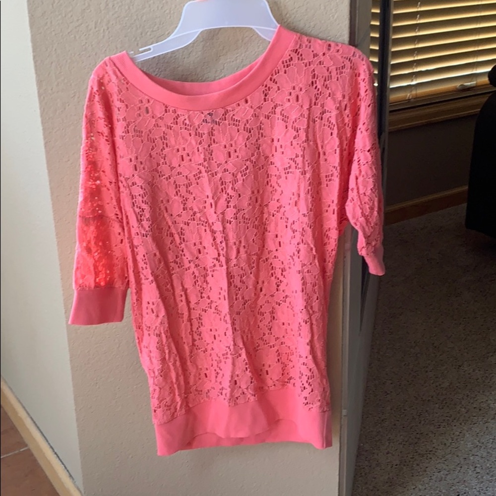 Coral blouse